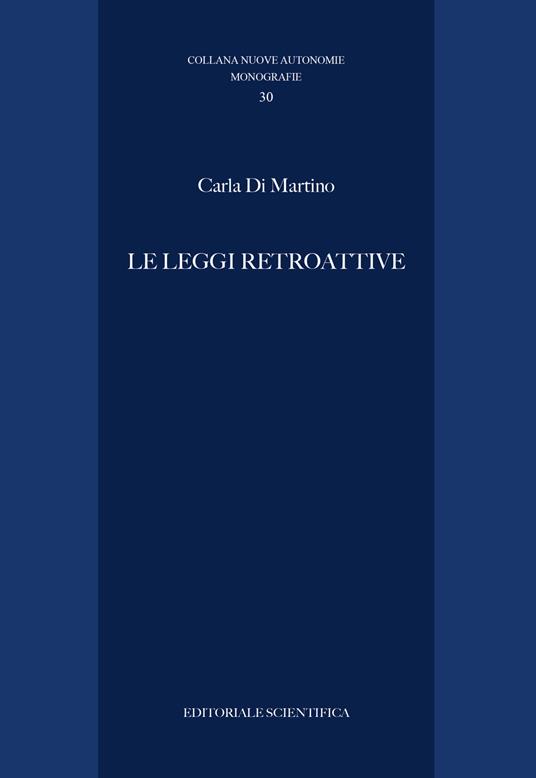 Le leggi retroattive - Carla Di Martino - copertina