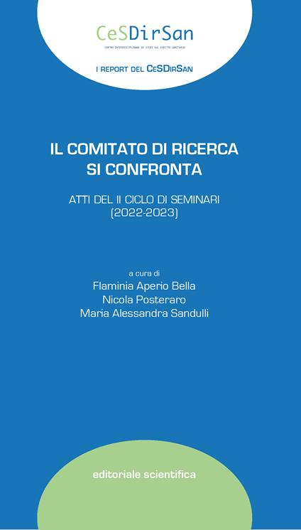 Il comitato di ricerca si confronta. Atti del II ciclo di seminari (2022-2023) - copertina