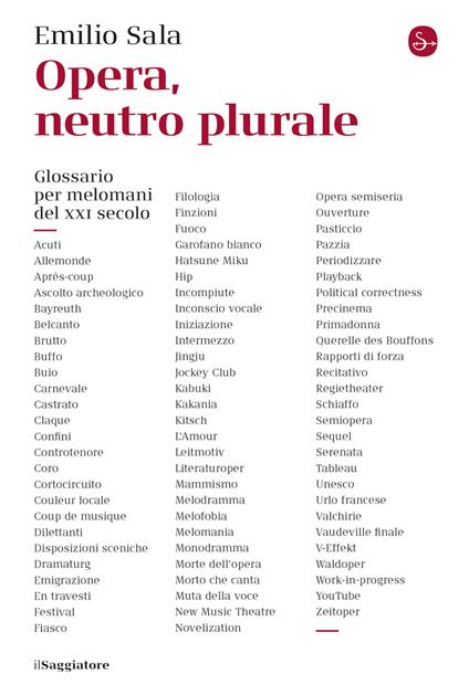 Opera, neutro plurale - Emilio Sala - ebook