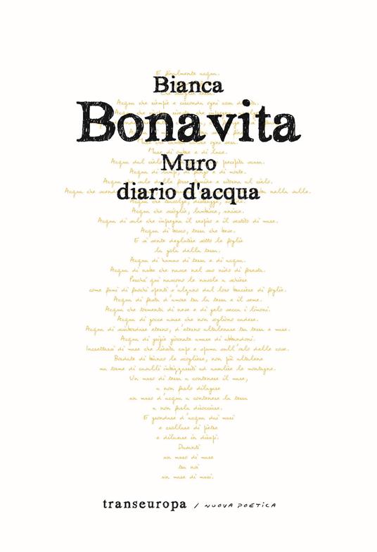 Muro. Diario d'acqua - Bianca Bonavita - Libro - Transeuropa - Nuova  poetica | IBS