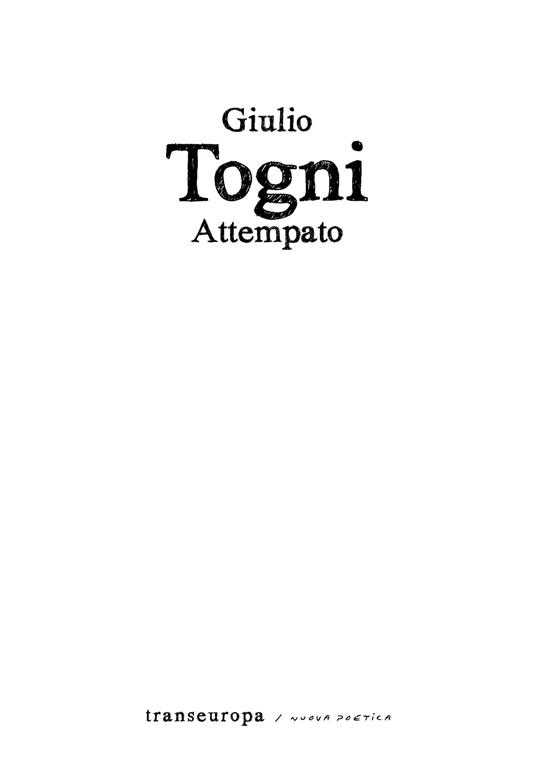 Attempato - Giulio Togni - copertina