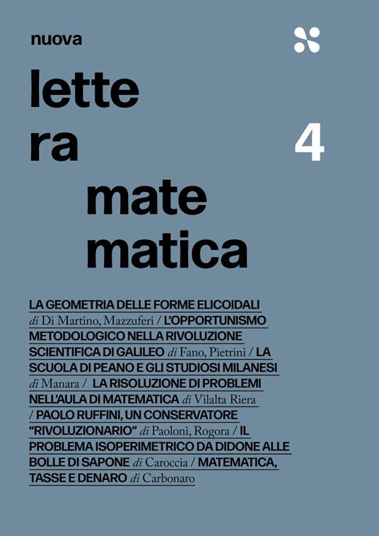 Nuova lettera matematica. Vol. 4 - copertina