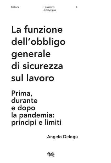 La funzione dell'obbligo generale di sicurezza sul lavoro. Prima, durante e dopo la pandemia: principi e limiti - Angelo Delogu - copertina