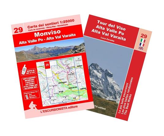 Monviso. Alta Valle Po. Alta Val Varaita. Con cartina 1:25000 - Luca Zavatta - copertina