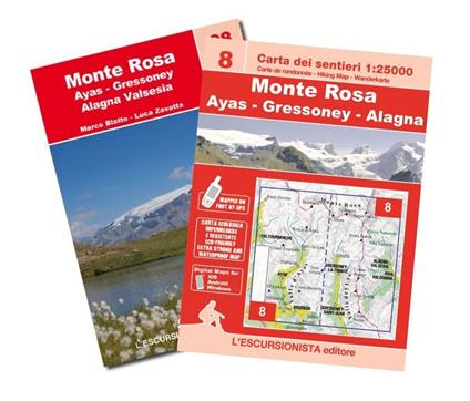 Monte Rosa. Ayas, Gressoney, Alagna Valsesia. Ediz. italiana, francese e inglese. Con Carta geografica ripiegata - Marco Blatto,Luca Zavatta - copertina