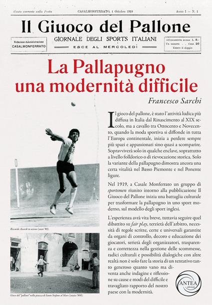 La pallapugno una modernità difficile - Francesco Sarchi - copertina