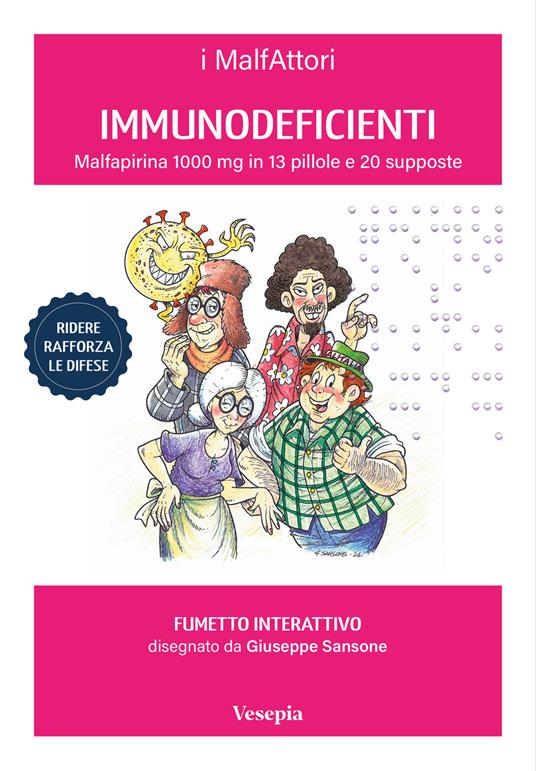 ImmunoDeficienti. Malfapirina 1000 mg in 13 pillole e 20 supposte - I Malfattori - copertina