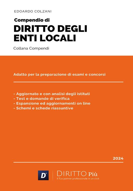 Compendio di diritto degli enti locali - Edoardo Colzani - copertina