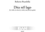 Dita nël lago. For violin (or electric violin) and electric guitar. Partitura