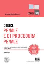 Codice penale e di procedura penale. Aggiornato alla legge n. 112 dell'8 agosto 2024 svuota carceri.