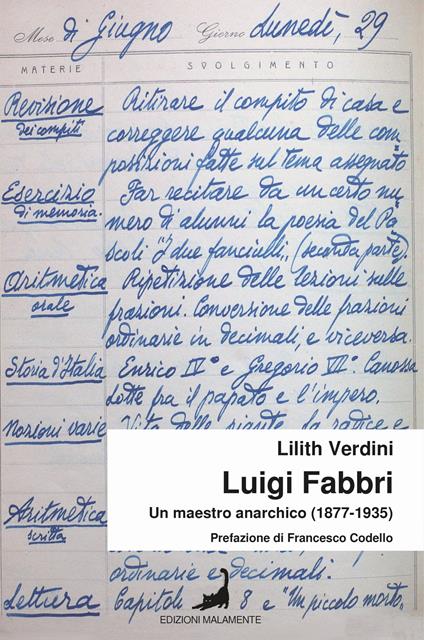 Luigi Fabbri. Un maestro anarchico (1877-1935) - Lilith Verdini - copertina