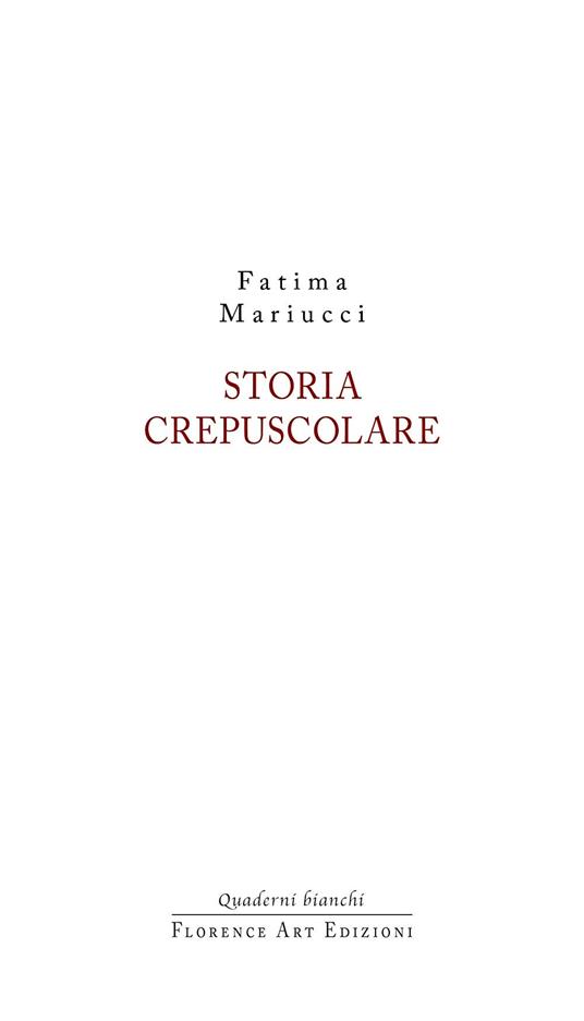 Storia crepuscolare - Fatima Mariucci - copertina