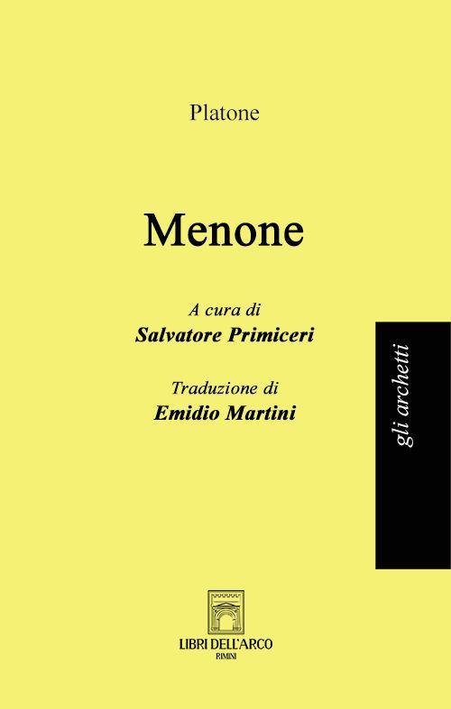 Menone - Platone - copertina