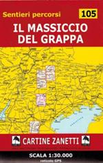 Il massiccio del Grappa. Scala 1:30.000. Reticolo GPS