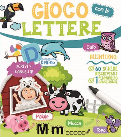 Gioco con le lettere. Con pennarello cancellabile - copertina