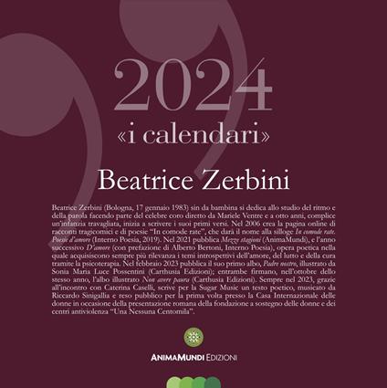 Calendario 2024. Beatrice Zerbini - Beatrice Zerbini - copertina