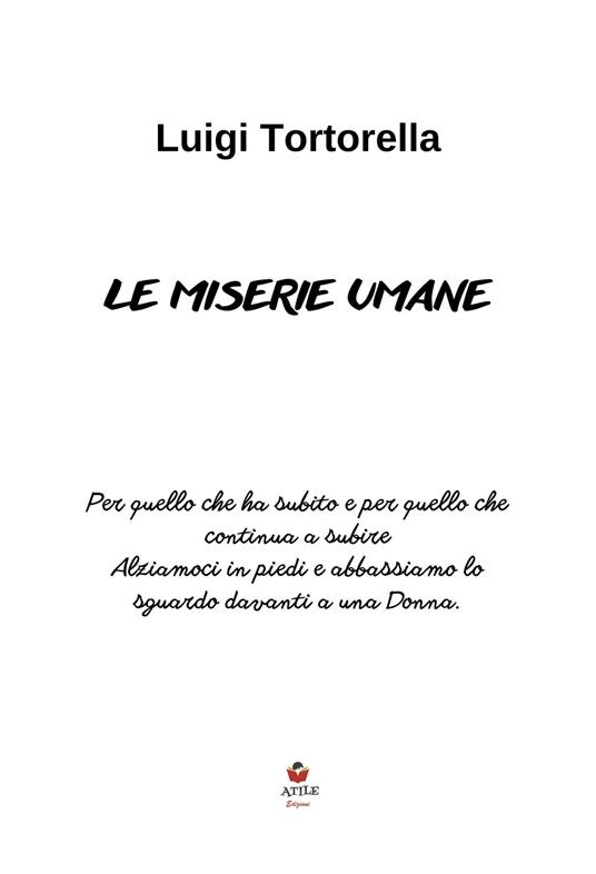 Le miserie umane - Luigi Tortorella - copertina