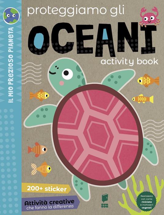 Proteggiamo gli oceani. Activity book. Ediz. a colori - copertina