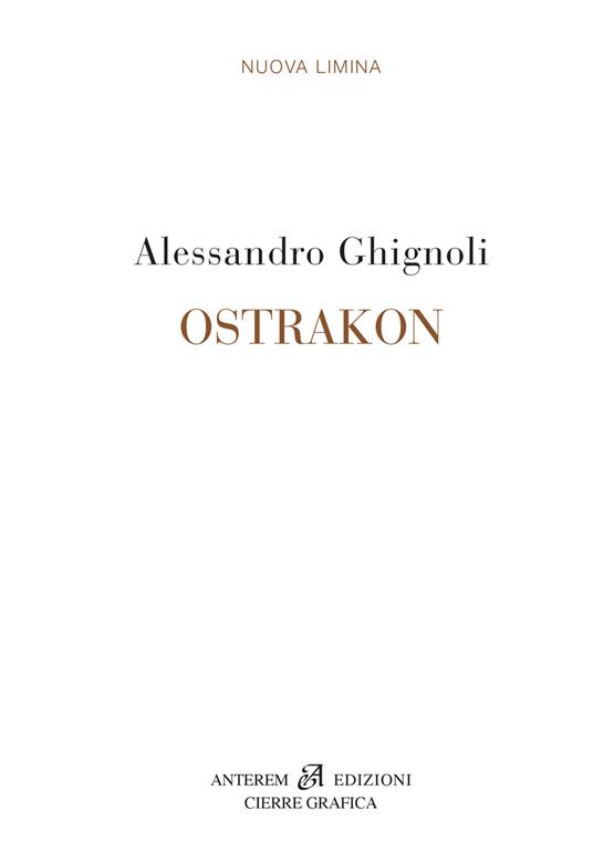 Ostrakon - Alessandro Ghignoli - copertina