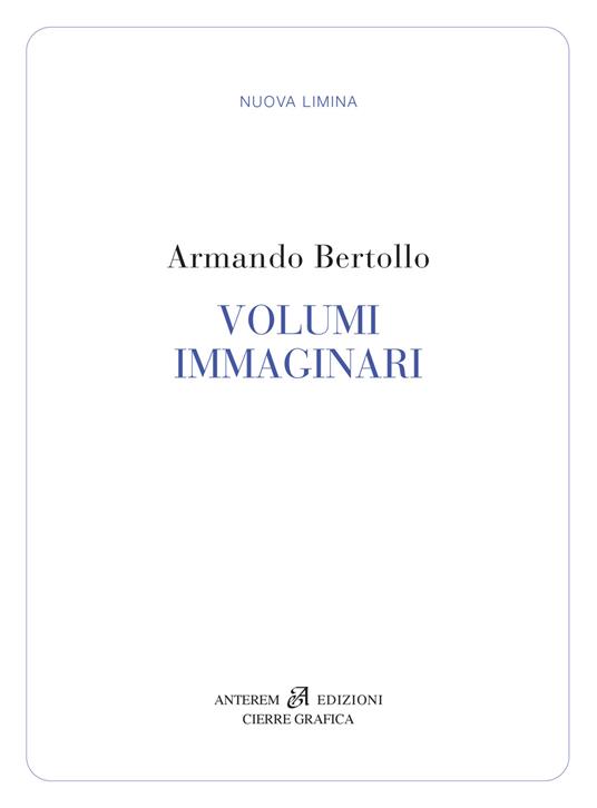 Volumi immaginari - Armando Bertollo - copertina