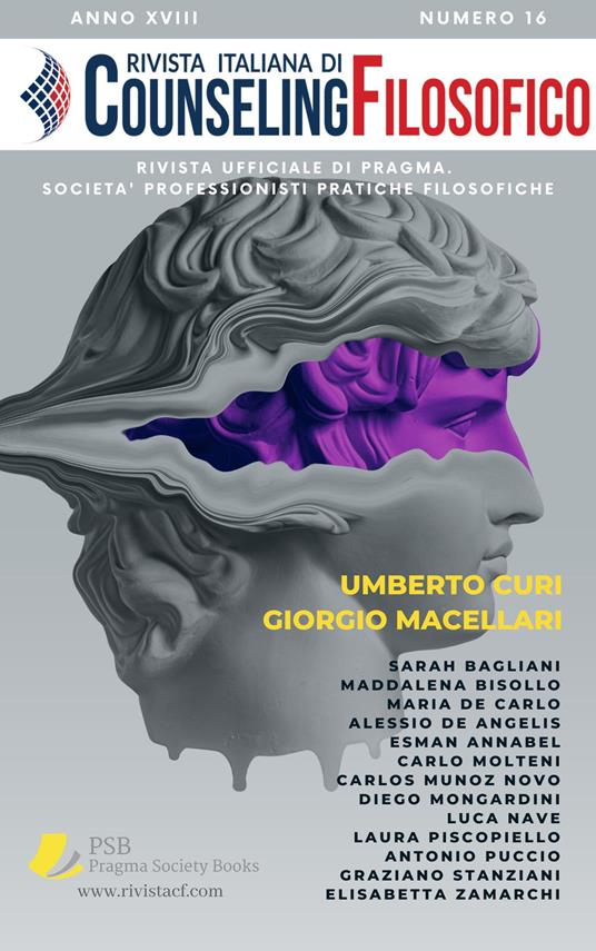 Rivista italiana di counseling filosofico (2023). Ediz. integrale. Vol. 16 - copertina