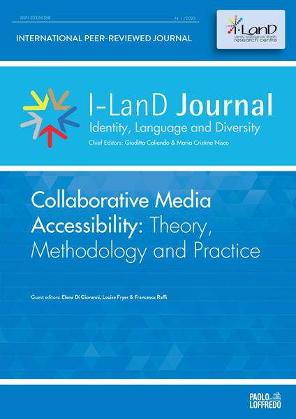 I-LanD Journal. Identity, language and diversity (2023). Vol. 1: Collaborative Media Accessibility: Theory, Methodology and Practice - copertina