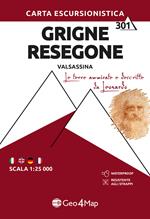 Grigne Resegone (Valsassina). Carta escursionistica 1:25.000