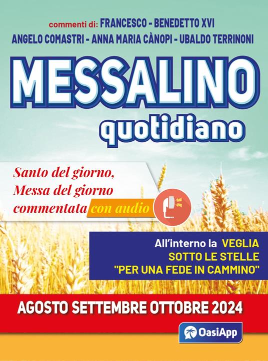 Messalino quotidiano (agosto-settembre-ottobre 2024). Con audio - Francesco (Jorge Mario Bergoglio),Benedetto XVI (Joseph Ratzinger),Angelo Comastri - copertina