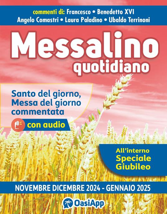 Messalino quotidiano (novembre-dicembre-gennaio 2024-2025) - Francesco (Jorge Mario Bergoglio),Benedetto XVI (Joseph Ratzinger),Angelo Comastri - copertina