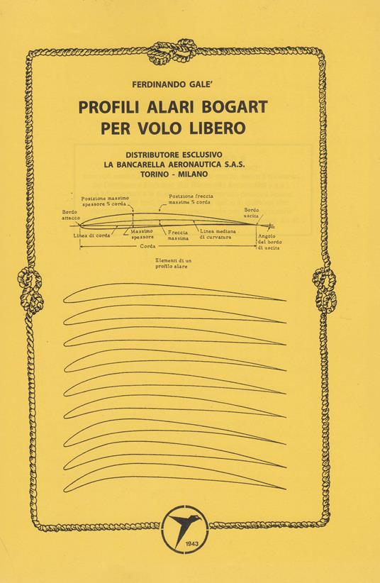 Profili alari bogart per il volo libero - Ferdinando Galè - copertina