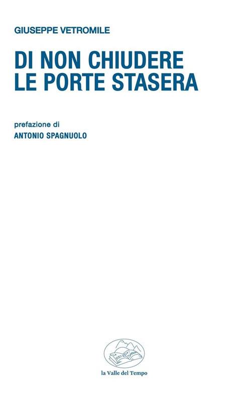 Di non chiudere le porte stasera - Giuseppe Vetromile - copertina