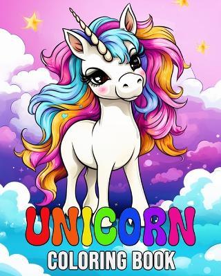 Unicorn Coloring Book: 50 Cute Images to Color for Kids - Anna Colorphil - cover