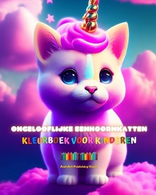 Ongelooflijke eenhoornkatten Kleurboek voor kinderen Schattige fantastische wezens vol liefde: Vrolijke eenhoornkatten die de creativiteit van kleintjes een boost geven - Animart Publishing House - cover