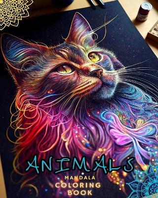 Amazing Animals: Adult Coloring Book, Stress Relieving Mandala Animal Designs - The Queen - cover