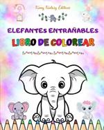 Elefantes entra?ables Libro de colorear para ni?os Simp?ticas escenas de adorables elefantes y sus amigos: Encantadores elefantes que impulsan la creatividad y diversi?n de los ni?os