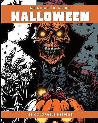 Halloween (Coloring Book): 28 Coloring pages - Galactic Soda - cover