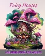 Magical Fairy Houses Coloring Book for Adults: Fantasy Homes Coloring Book for Relaxation