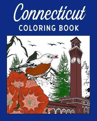 Connecticut Coloring Book: Adult Painting on USA States Landmarks and Iconic - Paperland - cover