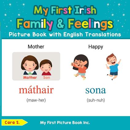 My First Irish Family & Feelings Picture Book with English Translations