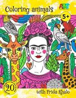 Coloring animals with Frida Kahlo