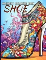 Shoe: Sneakers & Footwears Midnight Coloring Pages For Color & Relax. Black Background Coloring Book