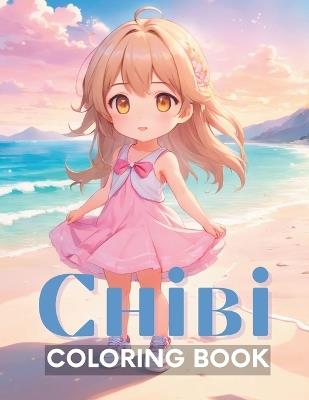 Chibi coloring book: Summer: Manga Art & Anime Enthusiasts Stress Relief Adult Coloring - Akiel Narciso - cover