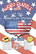 Word puzzle book of the American states for kids!