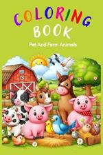 Coloring book Pet And Farm Animals