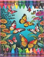 Wings of Tranquility: Zentangle Butterfly Art: Relaxing Coloring Book for Adults Featuring Intricate Patterns and Detailed Artwork