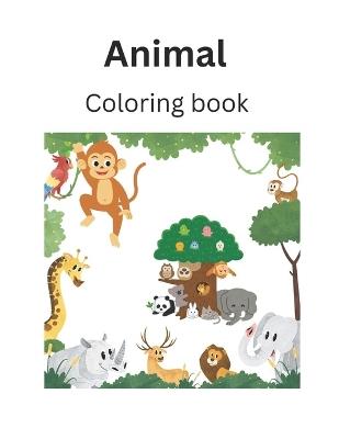 Animal coloring book: Animal coloring book for kids and adult - Jack Brown - cover