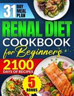 Renal Diet Cookbook for Beginners: Revitalize Your Kidney Health with 2100 Days of Quick & Low Sodium Recipes Includes a 31-Day Meal Plan for Complete CKD Management + 5 Bonuses