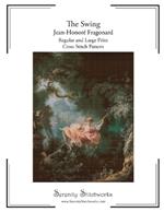 The Swing Cross Stitch Pattern - Jean-Honoré Fragonard: Regular and Large Print Chart