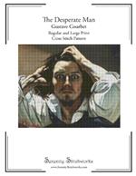 The Desperate Man Cross Stitch Pattern - Gustave Courbet: Regular and Large Print Chart