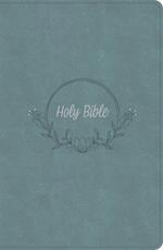 KJV Large Print Personal Size Reference Bible, Earthen Teal Suedesoft Leathertouch